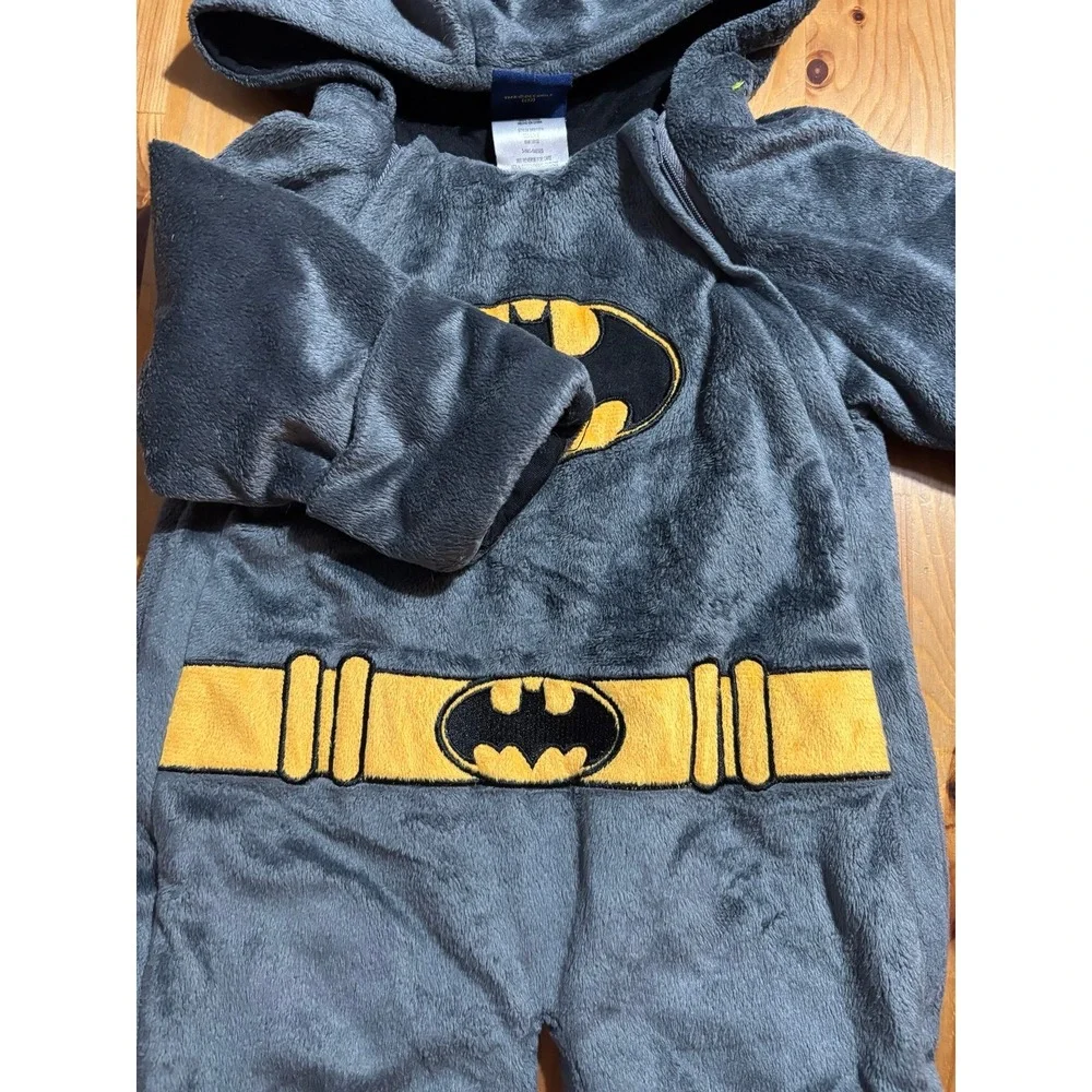 Infant DC Batman Fleece One Piece Coverall Size 3-6 Months